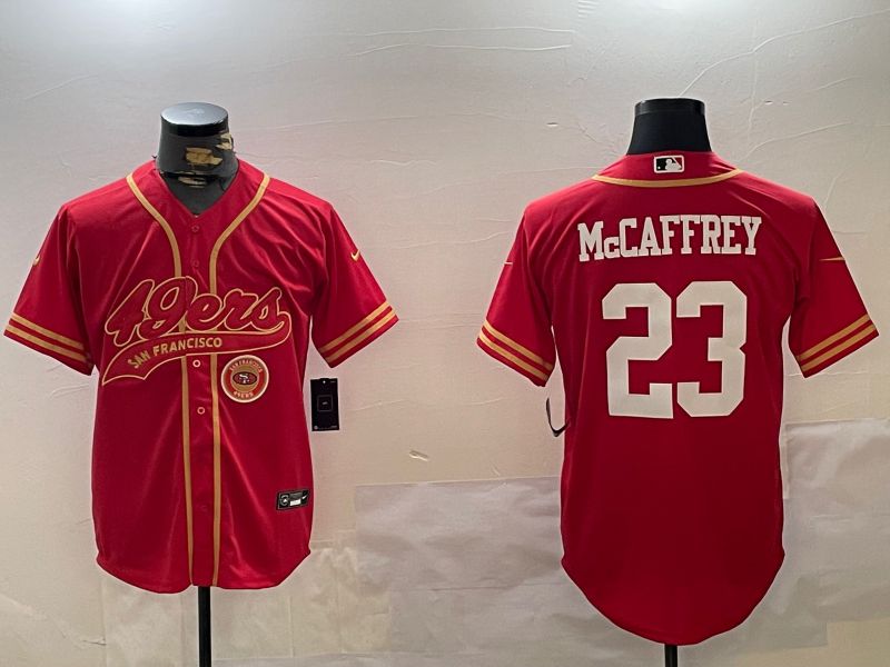 Men San Francisco 49ers #23 Mccaffrey Red Joint Name 2024 Nike Limited NFL Jersey style 12095->san francisco 49ers->NFL Jersey